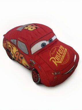 Disney Store Pixar Cars 13" Plush Lightning McQueen Red Race Car